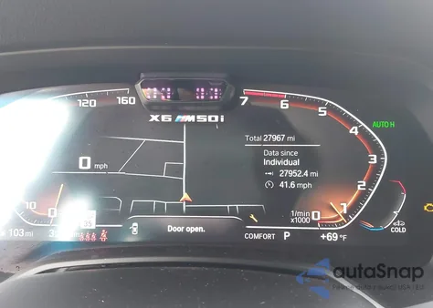 2022 BMW X6 M50I z USA, uszkodzony, nr VIN 5UXCY8C01N9J87217